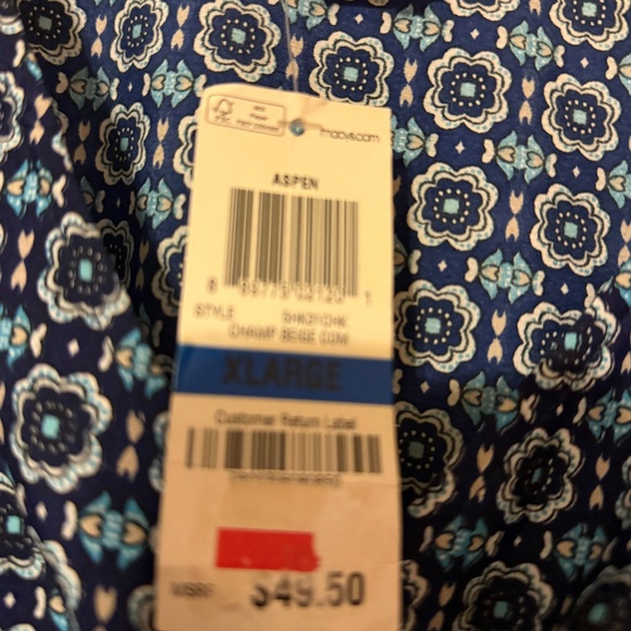 American Rag Pants - NWT Awesome Blue Print short Romper 3/4 sleeve